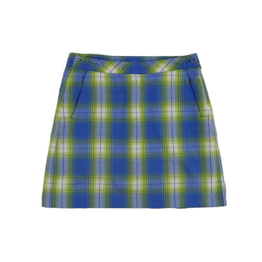 EP Pro Skort Women's Size 4 Blue Green Tartan Golf Tennis Mini Skirt Skort